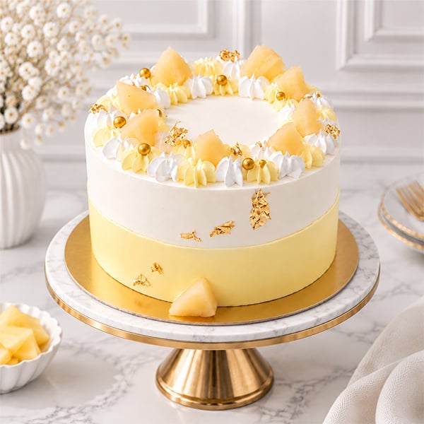 Golden Pineapple Celebration Cake (1 kg)