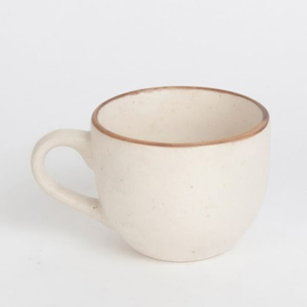Golden Rim Ceramic Mug - Single Piece