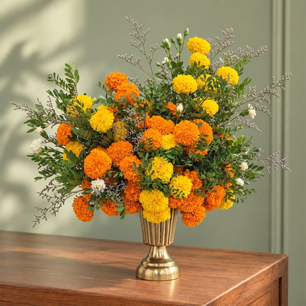 Golden Wishes Marigold Arrangement