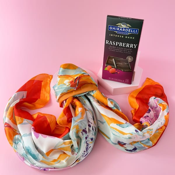 Gorgeous Scarf And Chocolate Gift Combo