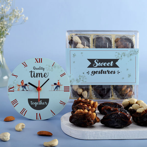 Gourmet Dates & Clock Set