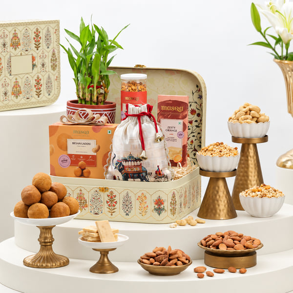 Gourmet Treats with Plant Gift Hamper