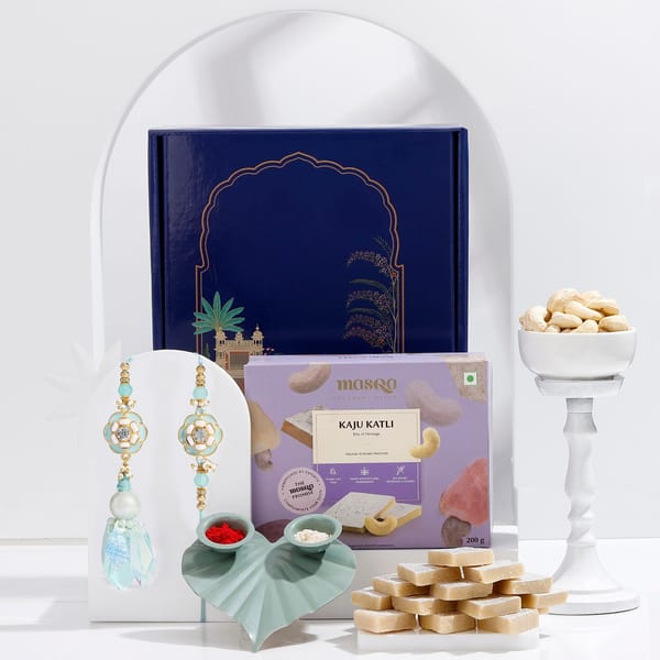 Graceful Meenakari Bhaiya Bhabhi Rakhi Hamper