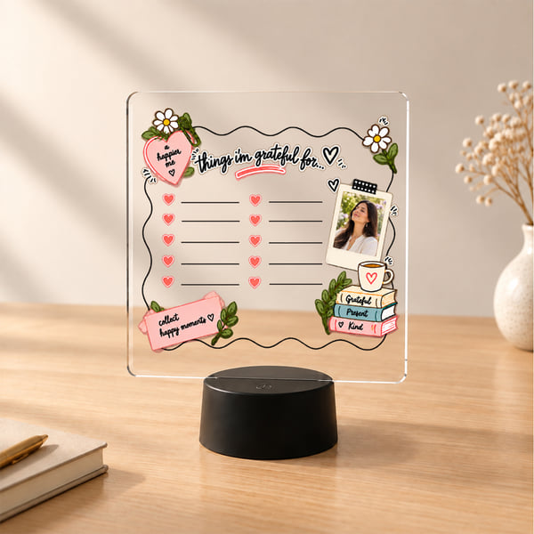 Gratitude Journal Personalized LED Lamp
