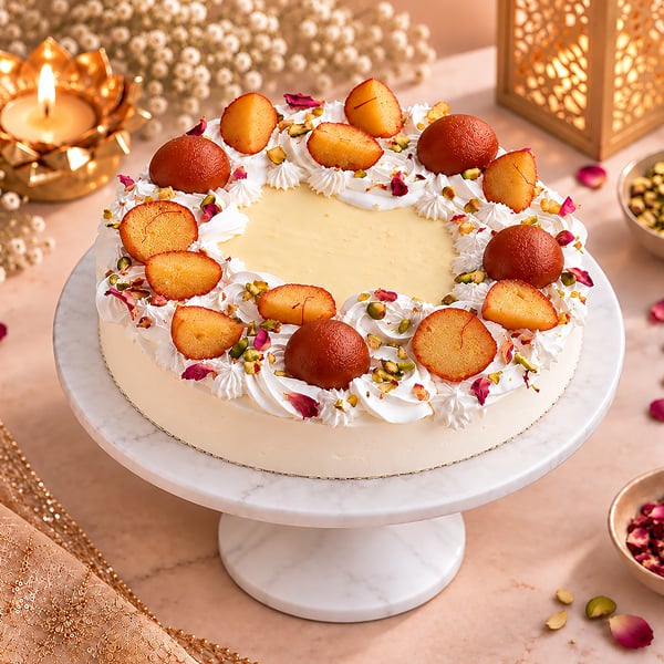 Gulab Jamun Celebration Cake (600 g)