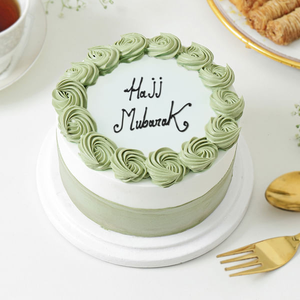 Hajj Mubarak Vanilla Cake (Half Kg)