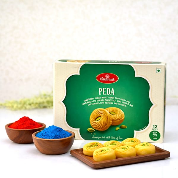 Haldiram's Peda with Holi Colours
