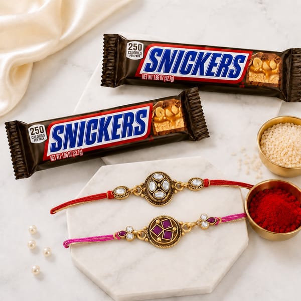 Handcrafted Rakhis and Chocolates Combo