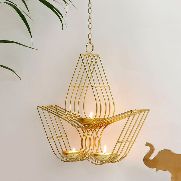 Hanging Diya with T-lights