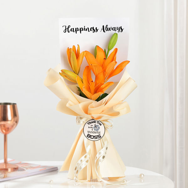 Happy Blooms Boss Day Bouquet