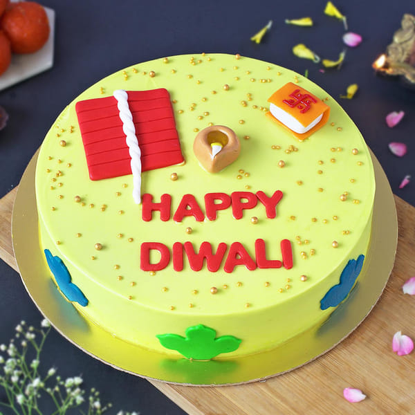 Happy Diwali Butterscotch Cake