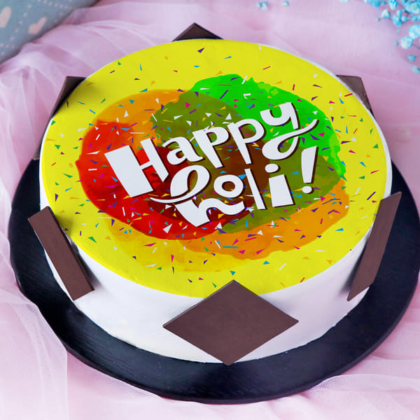 Happy Holi Celebration Poster Cake (2 Kg)