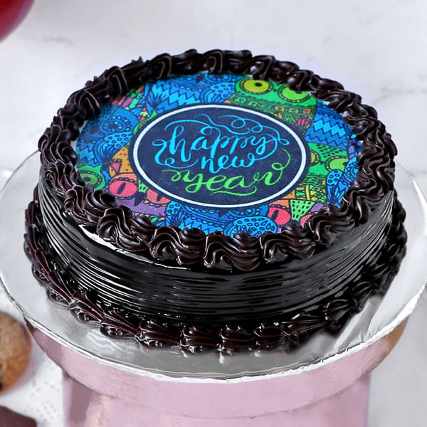 Happy New Year Chocolate Cake