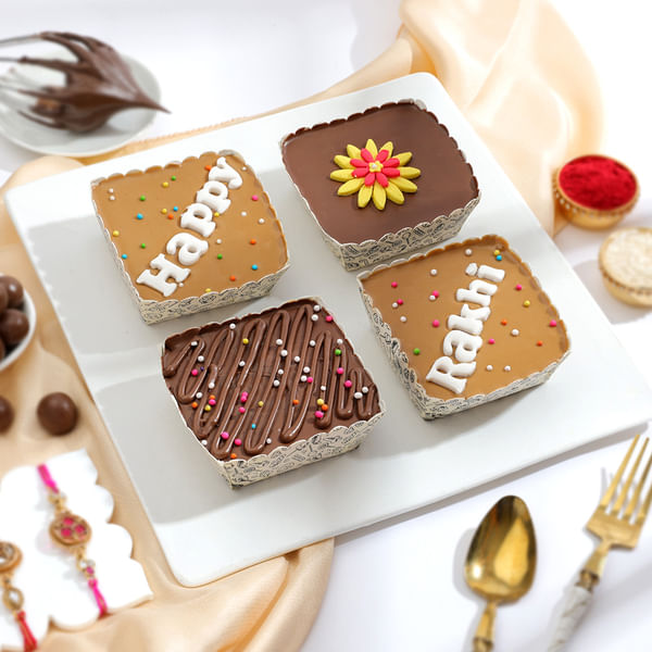 Happy Rakhi Delightful Cakes - Set Of 4