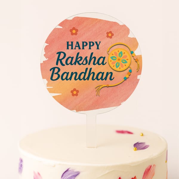 Happy Raksha Bandhan Cake Topper