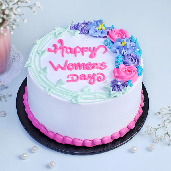 Happy Women's Day Fresh Cream Cake