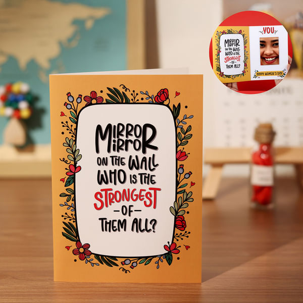 Happy Women's Day Mirror Greeting Card
