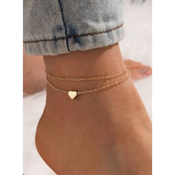Heart Pendant Anklet - Single Piece - Juju Joy
