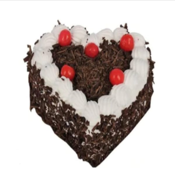 Heart-Shaped Black Forest Cake