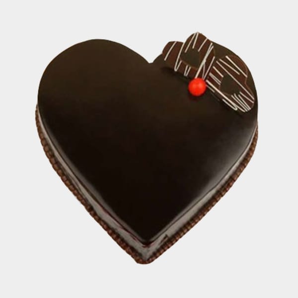 Heart-Shaped Chocolate Bliss Cake