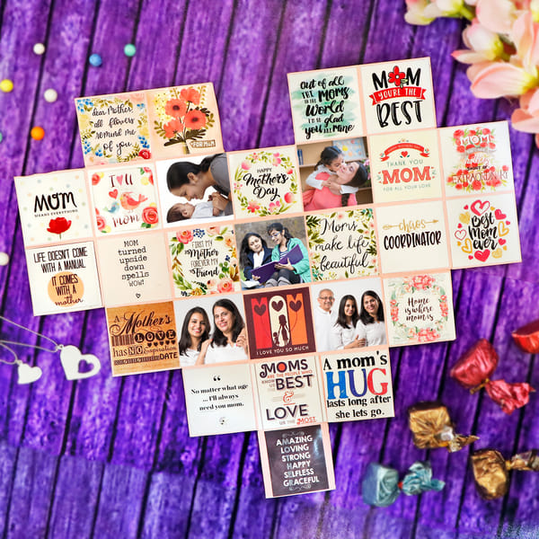 Heart Shaped Personalized Handmade Card for Mom