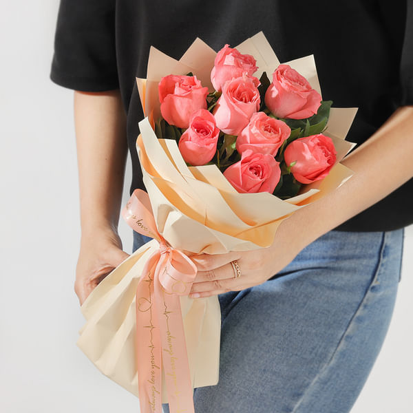 Heartfelt Blush Pink Rose Bouquet