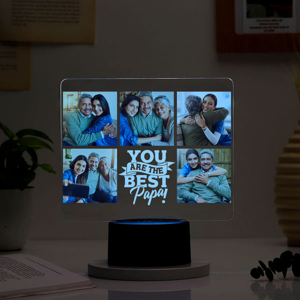 Heartfelt Memories Personalized Father's Day LED Lamp