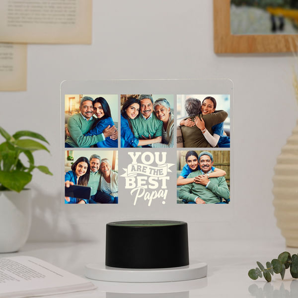 Heartfelt Memories Personalized Father's Day LED Lamp