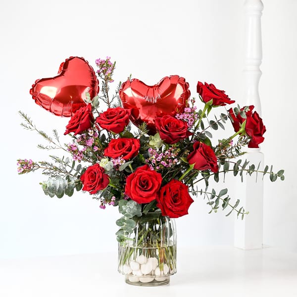 Heartfelt Romance Valentine’s Day Flower Arrangement