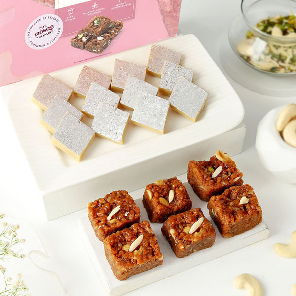 Heavenly Kaju Katli and Dodha Barfi Combo