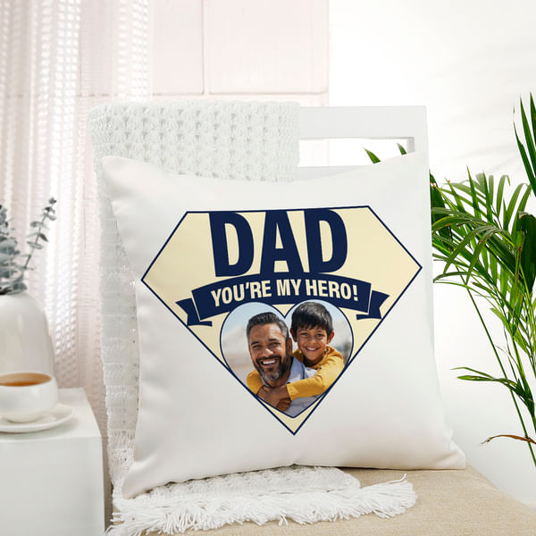 Hero Dad Personalized Cushion