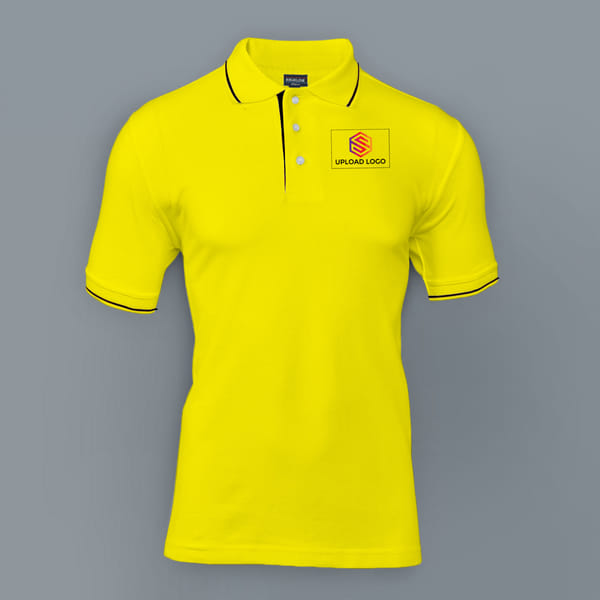 Highline Polo T-shirt for Men (Yellow with Black)