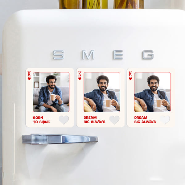 His Happy Moments Personalized Fridge Magnet Set