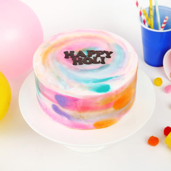 Holi Theme Cake