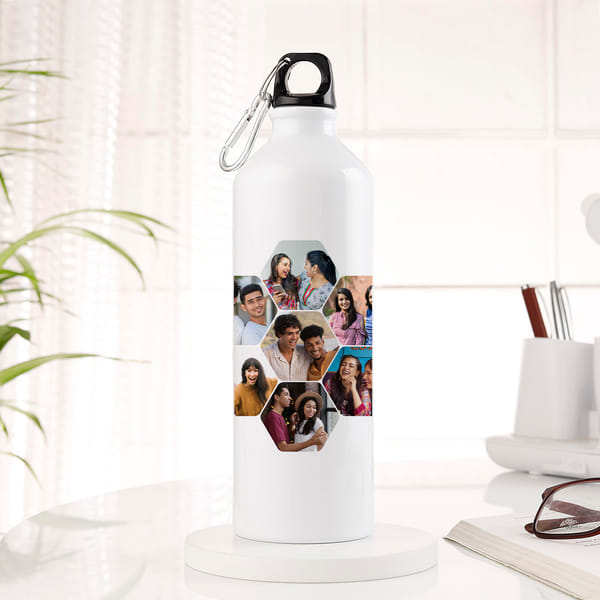 Honeycomb Photo Personalized Sipper Bottle