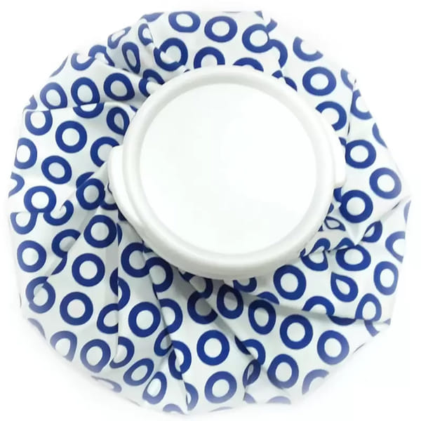 Hot And Cold Water Bag - Reusable - White With Blue Circle - Single Piece
