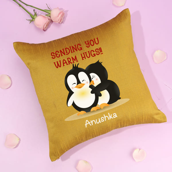 Hug Day Personalized Cushion