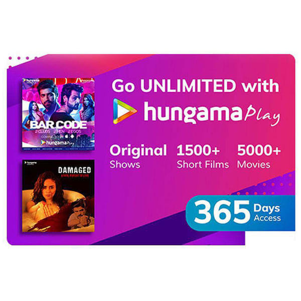 Hungama Play E-Gift Card - 1 Year Subscription - Rs 499