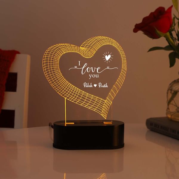I Love You Personalized LED Lamp