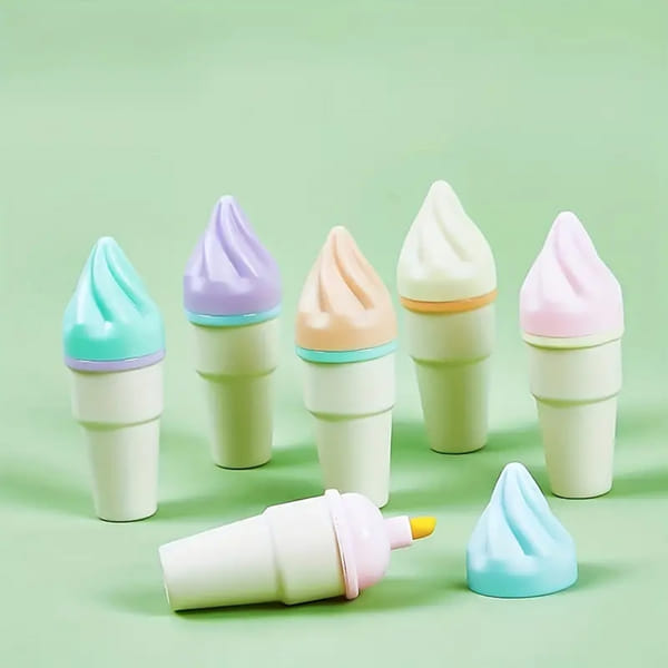Ice-Cream Cone Highlighter - Assorted - Single Piece