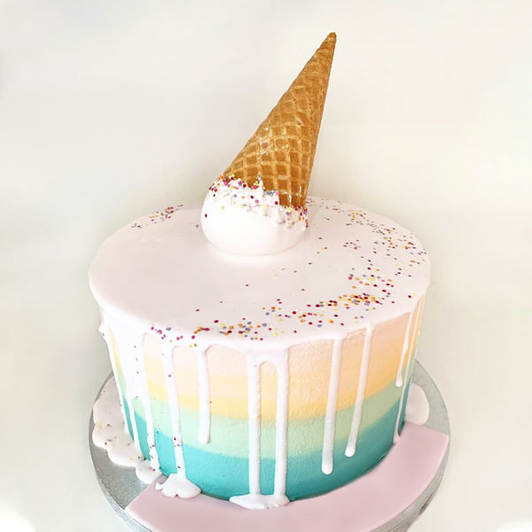 Ice Cream Rainbow Fondant Cake (2.5 Kg)