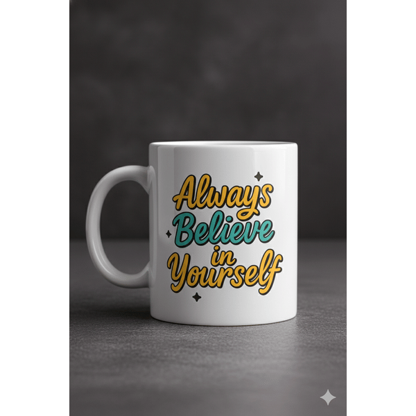 IGP Believe In Yourself Mug - 300 ml Capacity, Durable Ceramic Mug for Tea, Coffee, and Beverages -