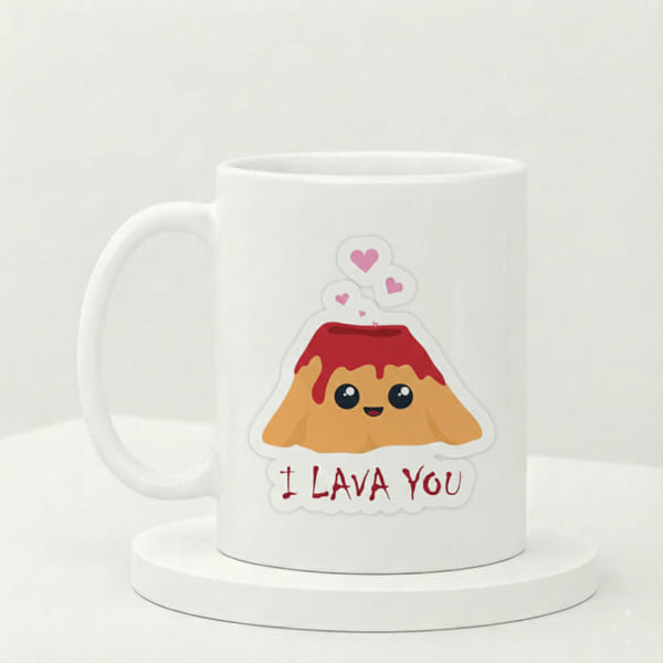 IGP Cute Ceramic Mug With I Lava You Quote | 300 ml Capacity | Coffee or Tea Mug | Unique Gift