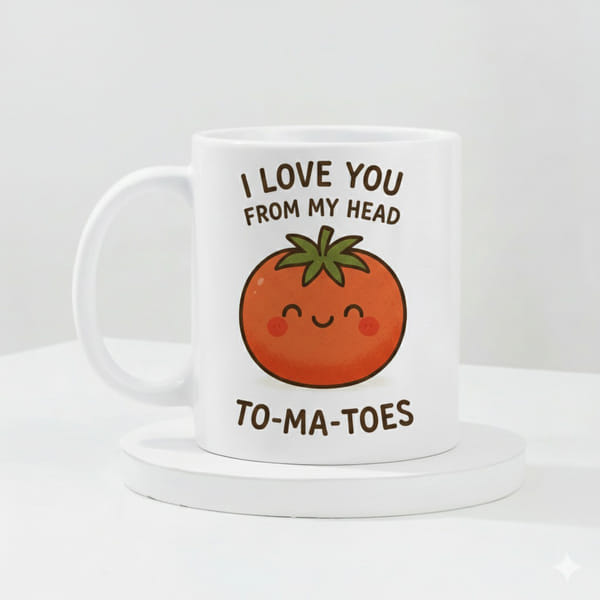 IGP Cute Ceramic Mug With I Love You From My Head To-Ma-Toes Message | 300 ml Coffee & Tea Mug | Per