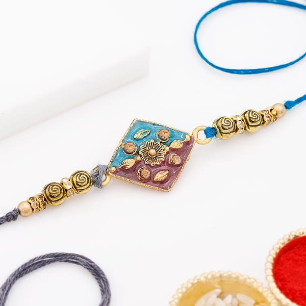 IGP Diamond shape Meena Rakhi