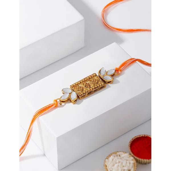 IGP Kundan And Antique Metal Rakhi