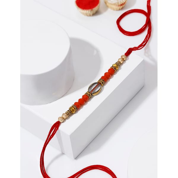 IGP Orange Stone Rakhi