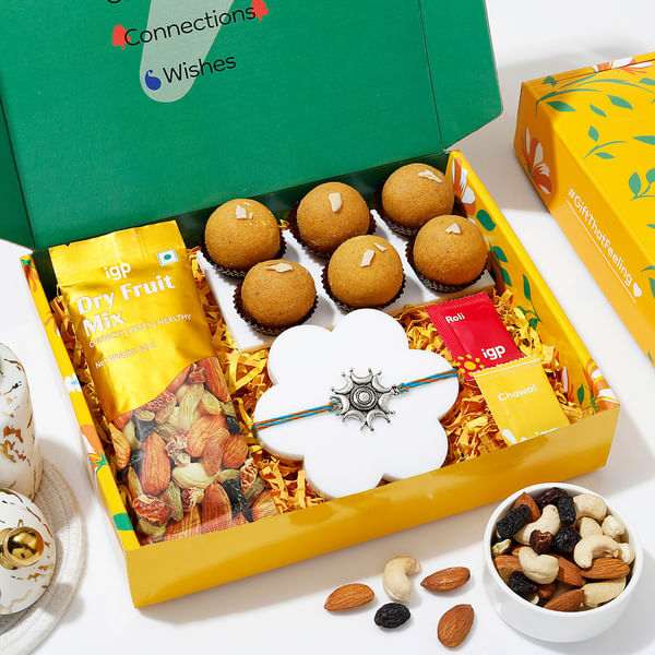 IGP Rakhi Hamper with Sweets and Dry Fruits