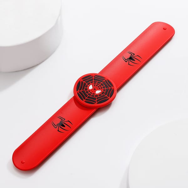 IGP Red And Black Slap Band Kids Rakhi