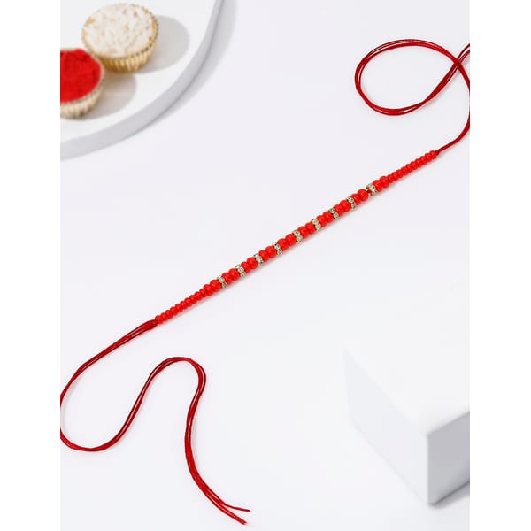 IGP Red Beads Rakhi